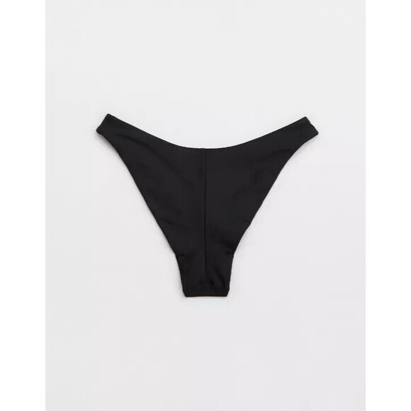 Aerie Bikini Bottom XXL 2XL Super High Cut Cheekiest Black Brazilian Swim AEO - Picture 9 of 12